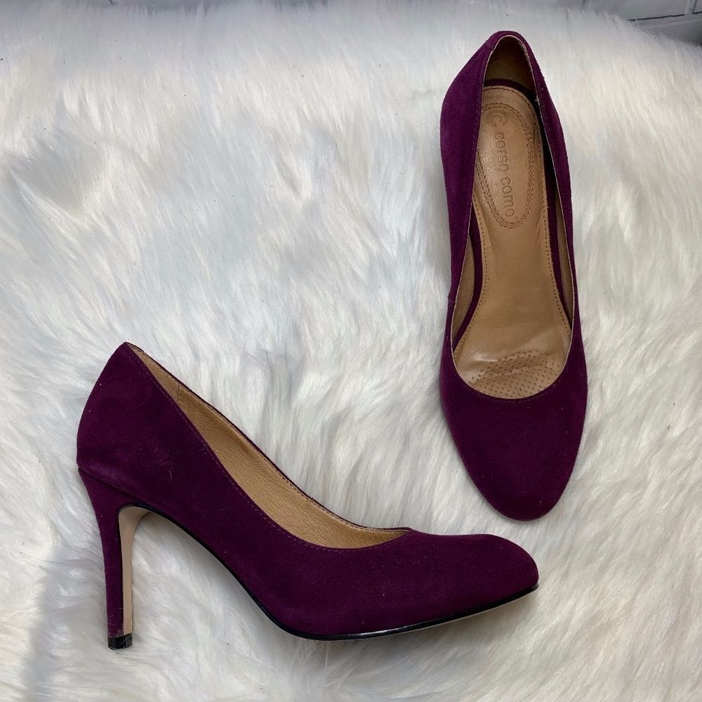 CC Corso Como Delโ Plum Suede Pumpsโ Size 6